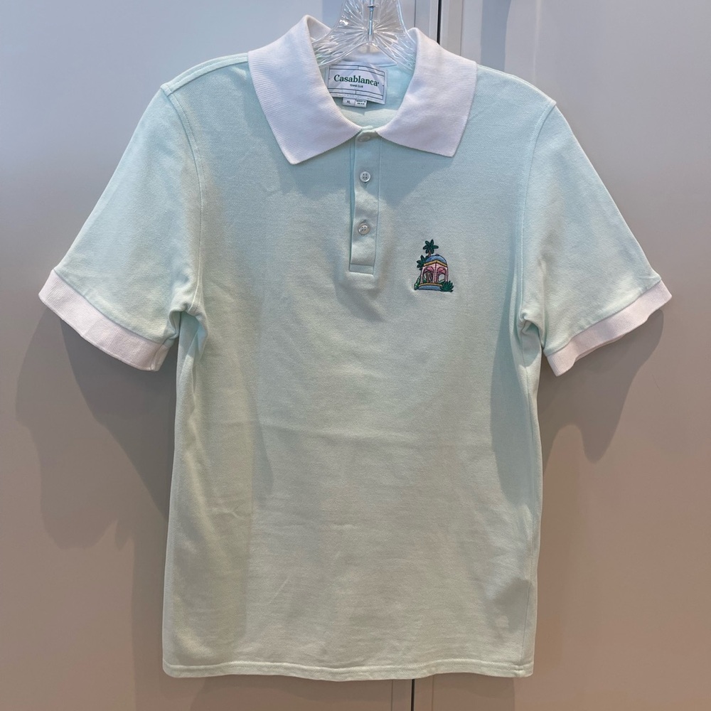 Casablanca Mint Green Men’s Polo Shirt